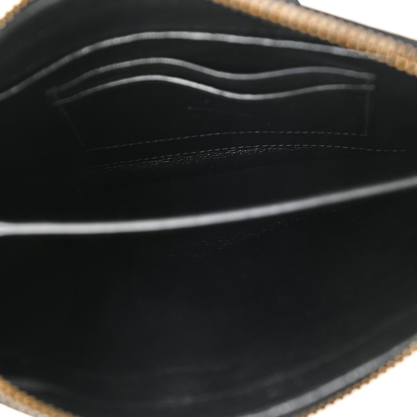 Grained Calfskin Neo Classic Gold Hardware Multipouch Black