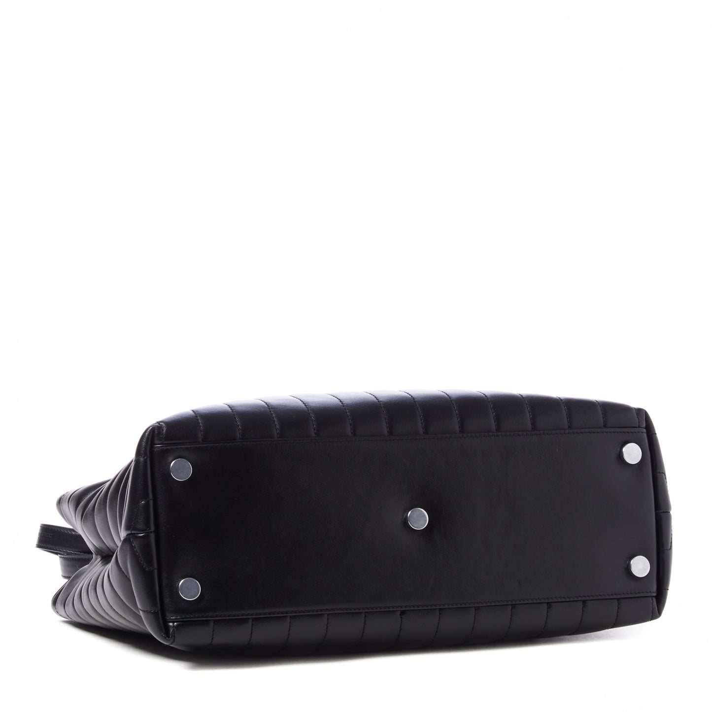 Calfskin Y Quilted Monogram Large Loulou Shopper Black