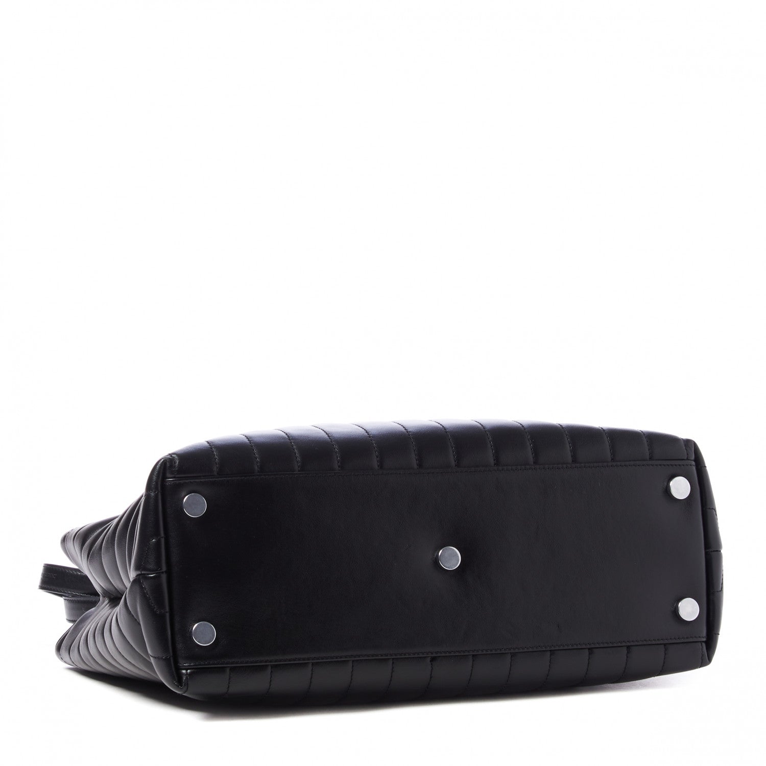 Saint Laurent Calfskin Y Quilted Monogram Large Loulou Shopper Black 4 of 9
