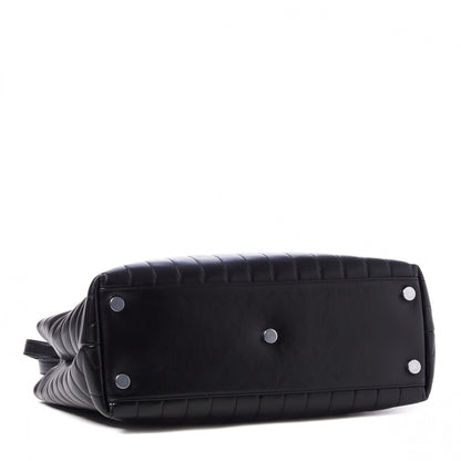 Saint Laurent Calfskin Y Quilted Monogram Large Loulou Shopper Black 4 of 9