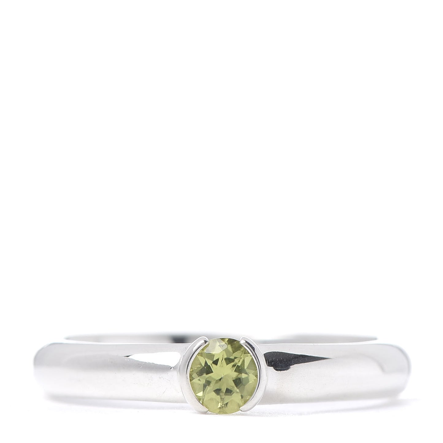 Sterling Silver Peridot Stacking Ring 56 7.5