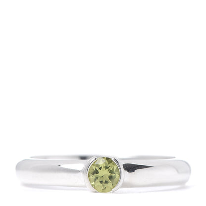 Tiffany Sterling Silver Peridot Stacking Ring 56 7.5 1 of 5