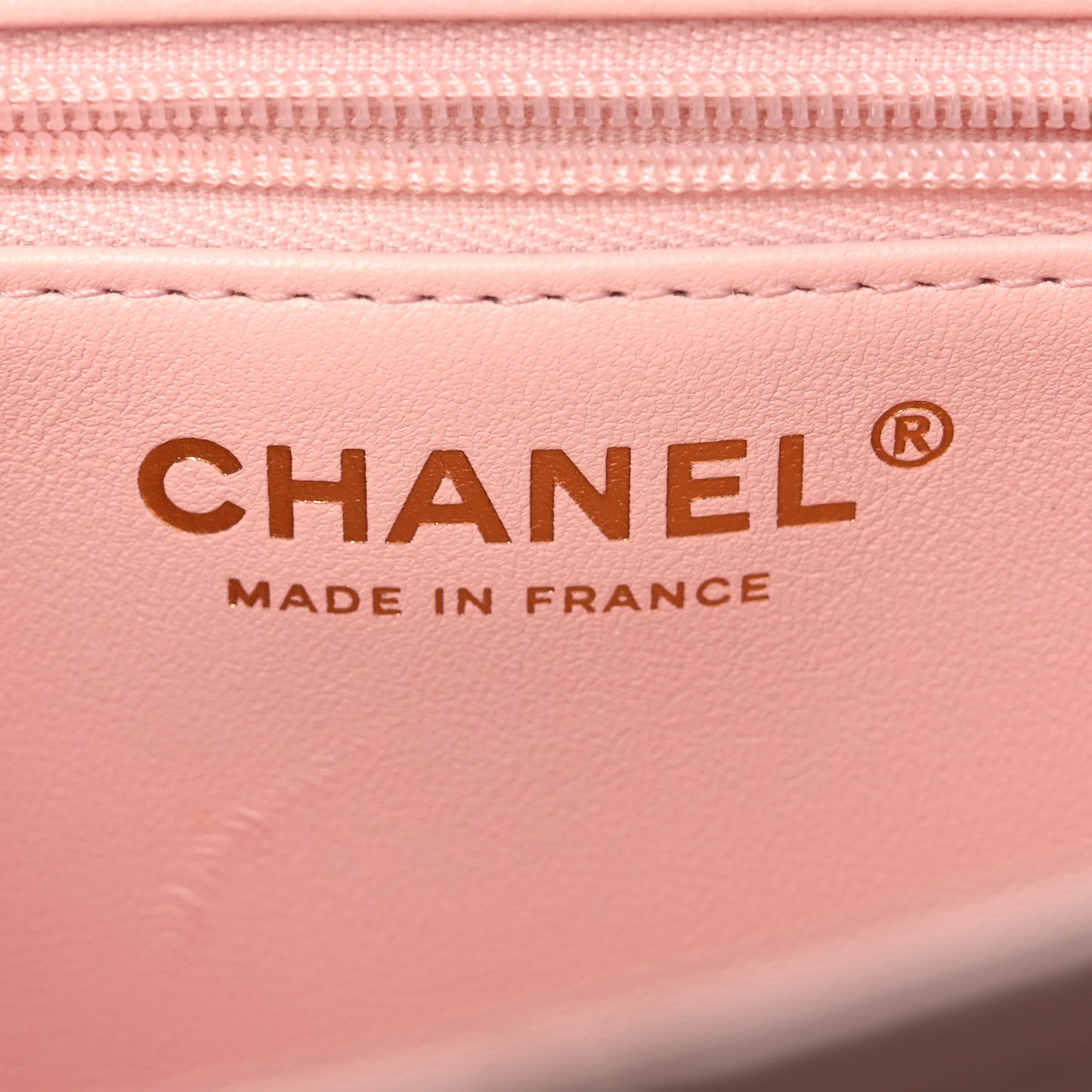 Lambskin Quilted Small Rectangular Flap Light Pink