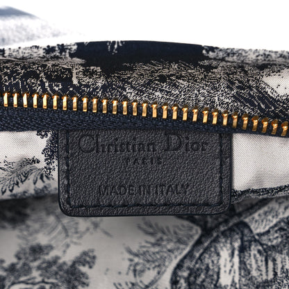 Christian Dior Embroidered Toile De Jouy Diortravel Zipped Pouch Blue 6 of 10