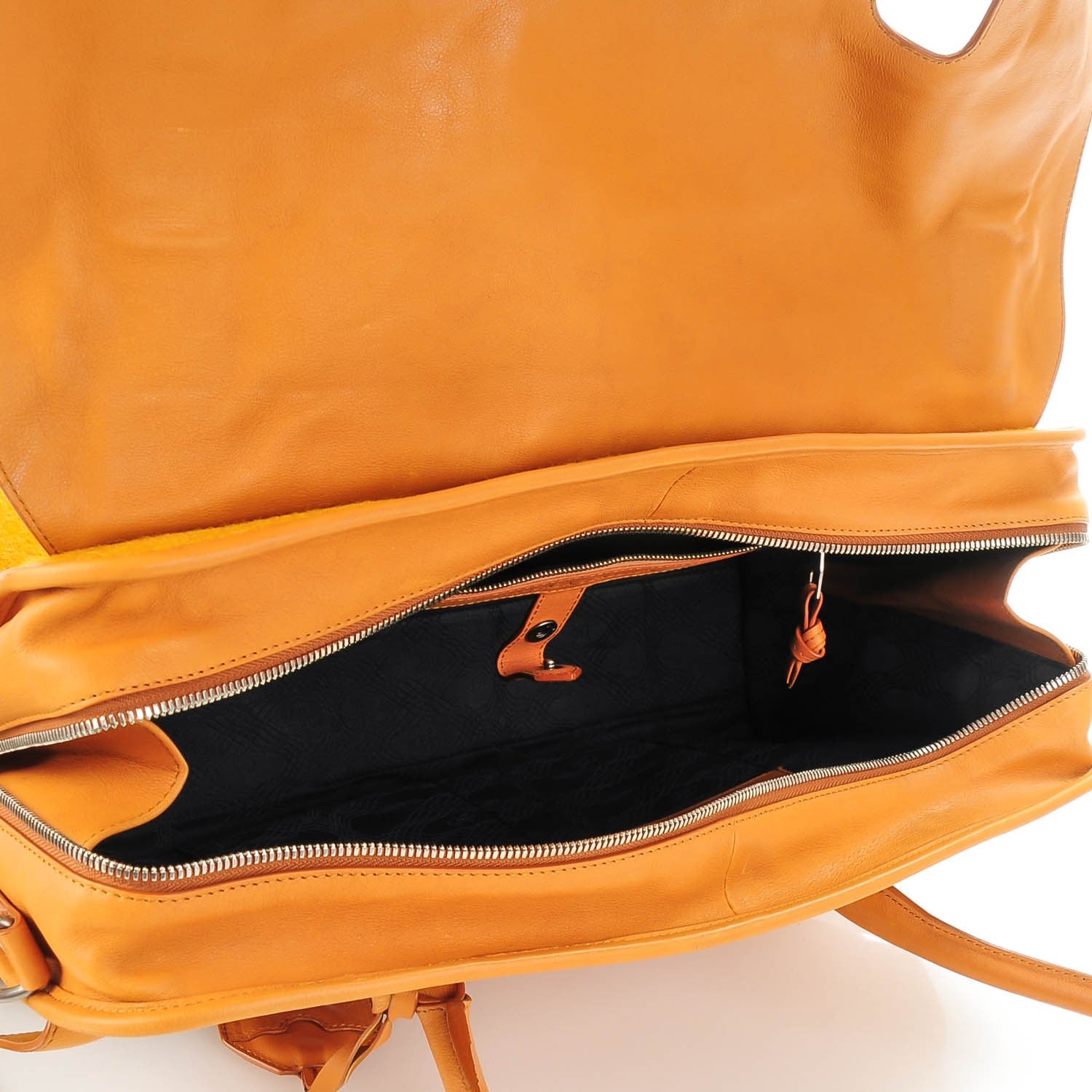 Proenza Schouler Lambskin Felt Medium PS1 Travel Satchel Camel 7 of 11