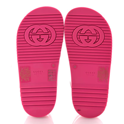 Gucci Calfskin Elizabeth Nappa Charlotte Logo Slingback Sandals 36 Fancy Fuchsia 6 of 9