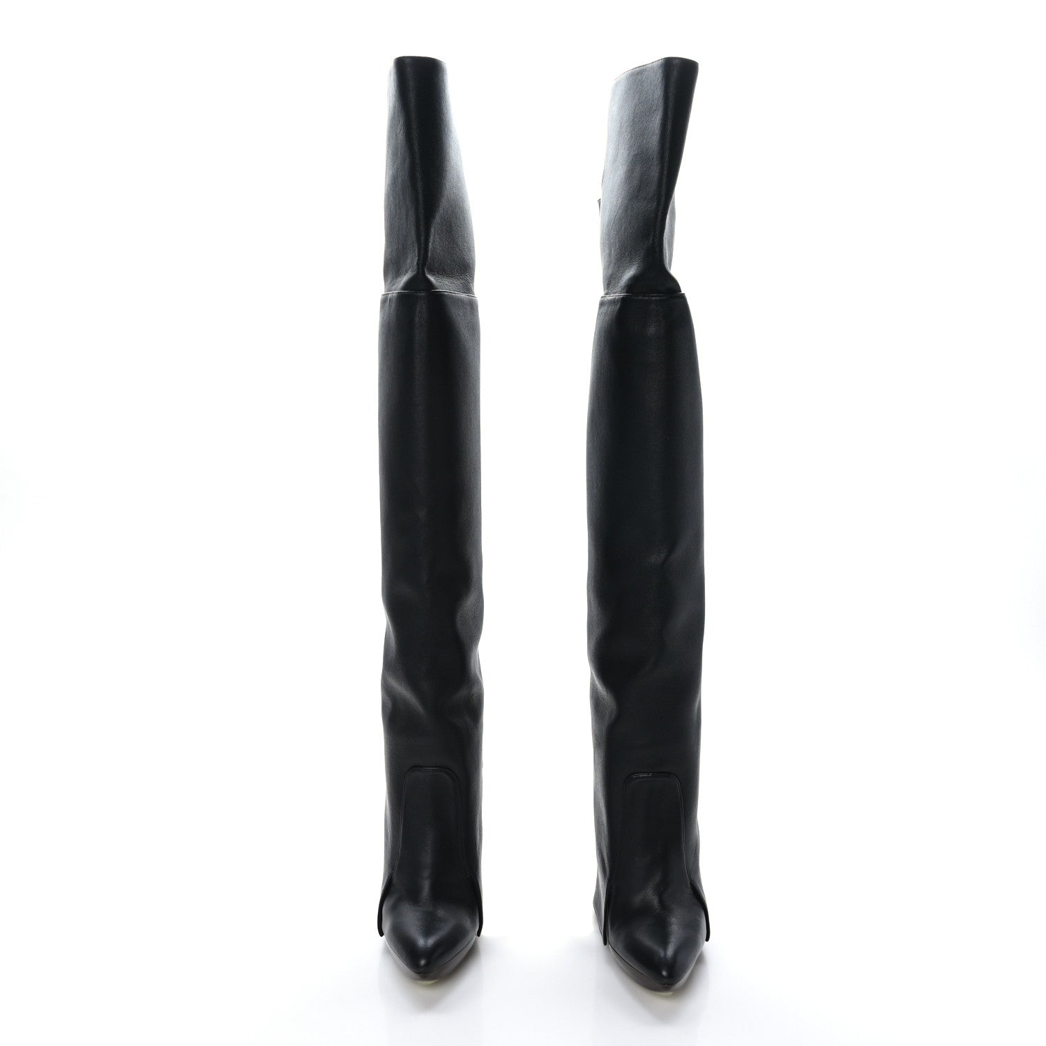 Givenchy Calfskin Newton Over The Knee Boots 35.5 Black Marron 2 of 8