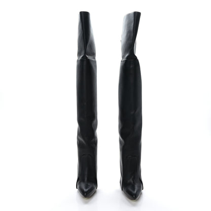 Givenchy Calfskin Newton Over The Knee Boots 35.5 Black Marron 2 of 8
