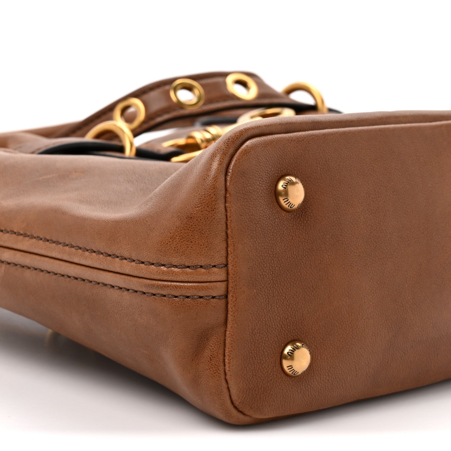 Miu Miu Nappa Aviator Aventure Bag Rovere 7 of 8