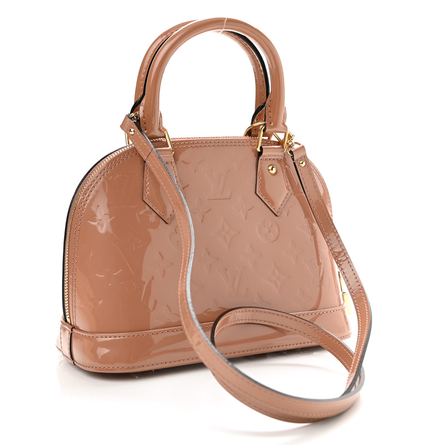 Louis Vuitton Vernis Alma BB Rose Velours 2 of 9