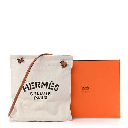 Hermes Canvas Swift Aline Grooming Bag Gold 12 of 12