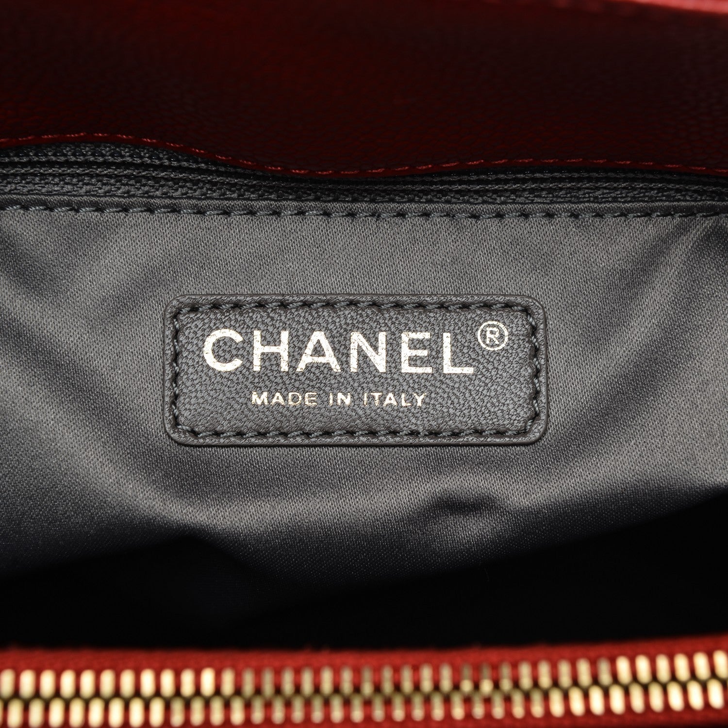 Chanel Caviar Quilted Grand Shopping Tote GST Red 6 of 9