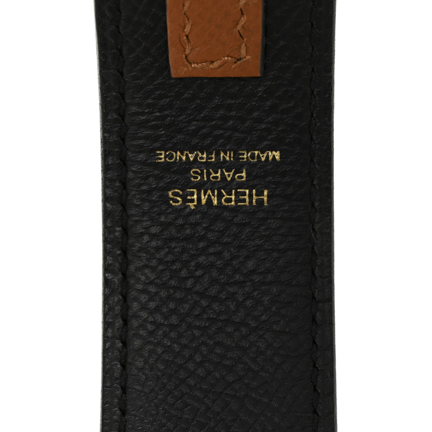 Epsom 30mm Tressage Au Galop Shoulder Strap Black Craie Gold