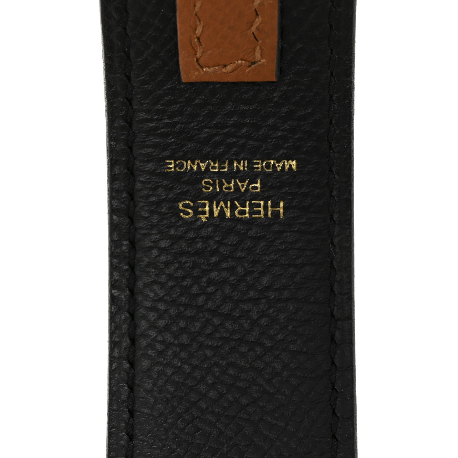 Hermes Epsom 30mm Tressage Au Galop Shoulder Strap Black Craie Gold 4 of 5