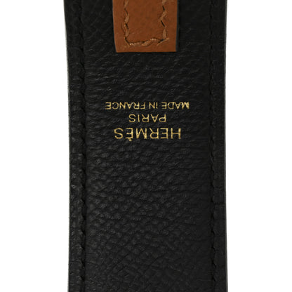 Hermes Epsom 30mm Tressage Au Galop Shoulder Strap Black Craie Gold 4 of 5