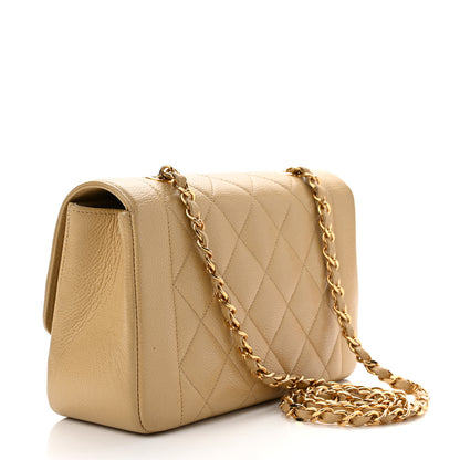 Chanel Caviar Quilted Small Single Flap Beige 3 of 13