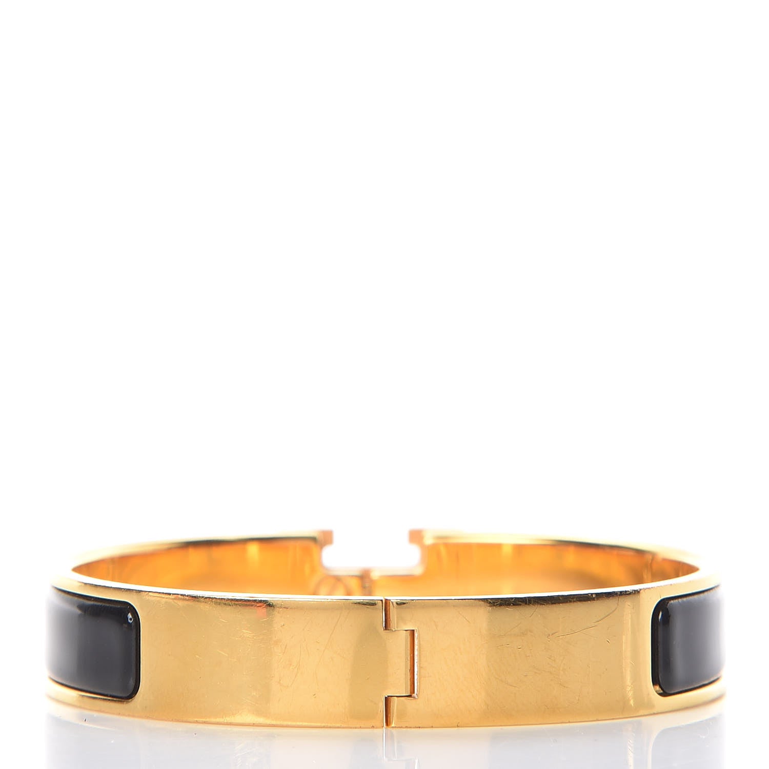 Hermes Enamel Narrow Clic Clac H Bracelet GM Black 3 of 6