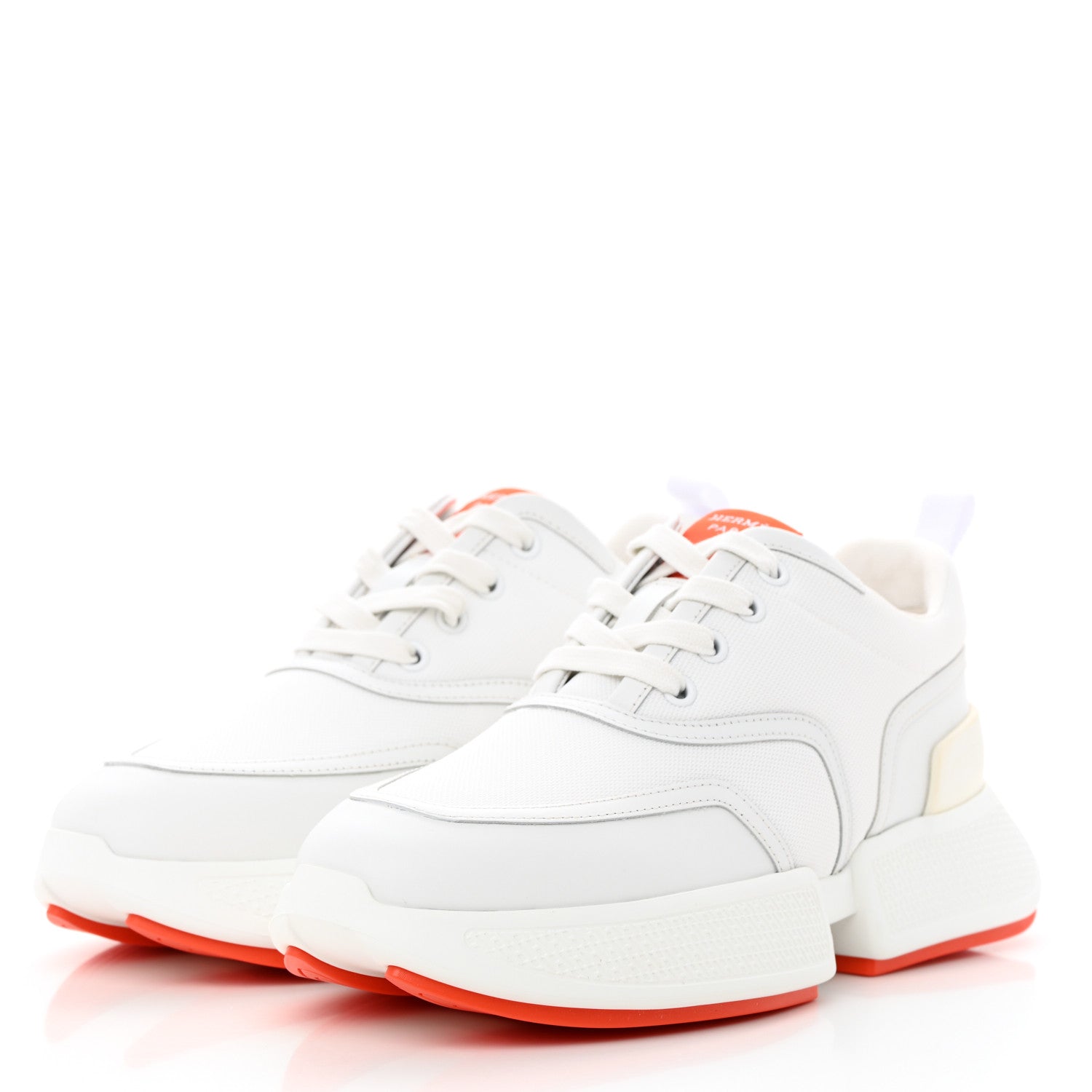 Hermes Mesh Calfskin Womens Giga Sneakers 38 White 3 of 11