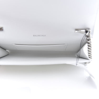 Balenciaga Grained Calfskin Logo Cash Phone Holder Wallet On Chain White Fluo Pink 5 of 9