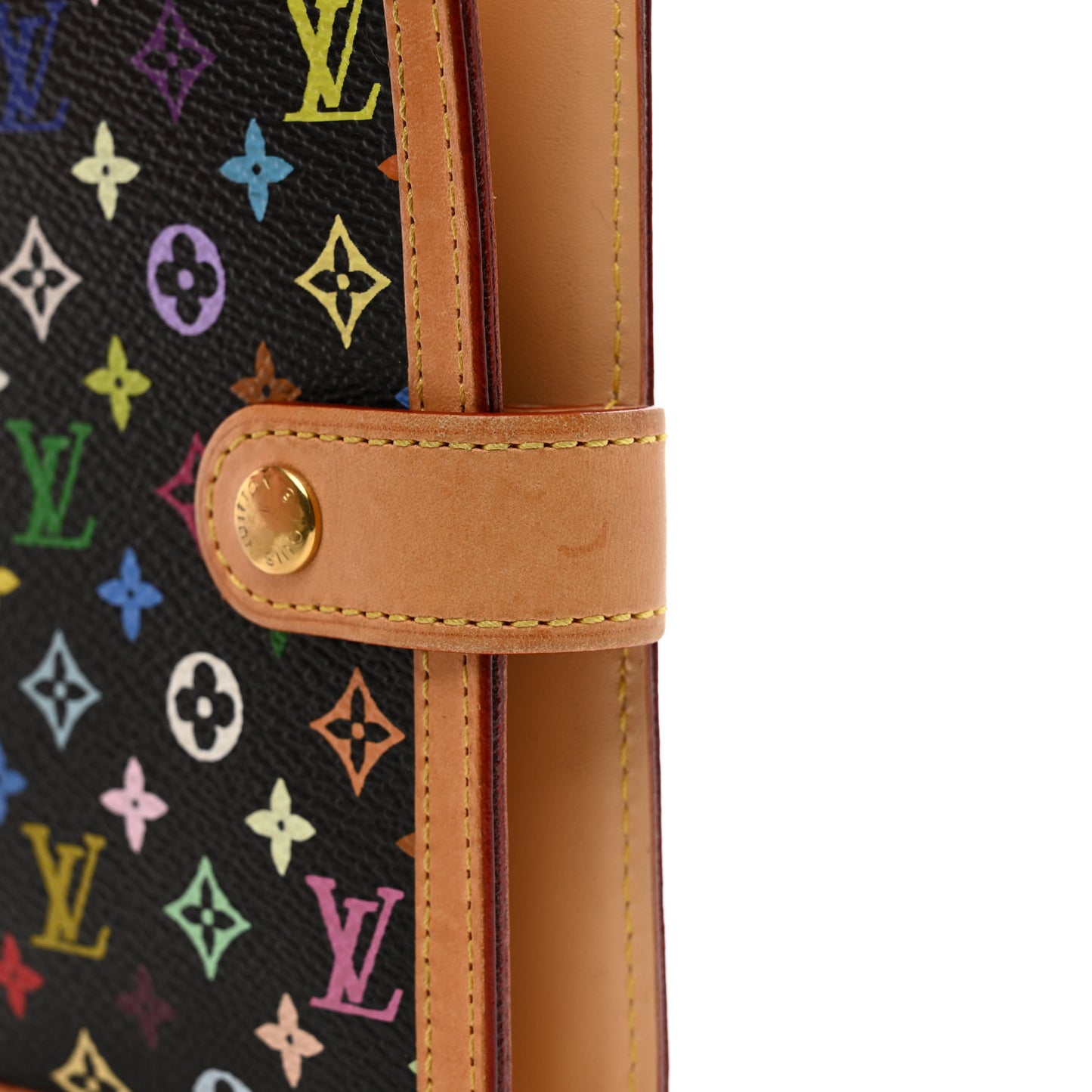 Monogram Multicolor Small Ring Agenda Cover Black