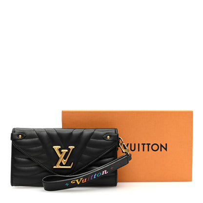 Louis Vuitton Calfskin New Wave Long Wallet Black 7 of 7