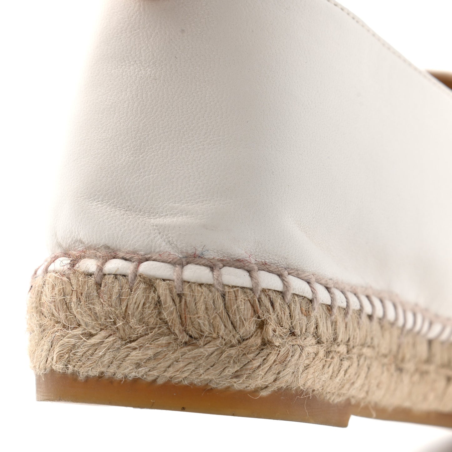 Lambskin CC Espadrilles 39 White Black