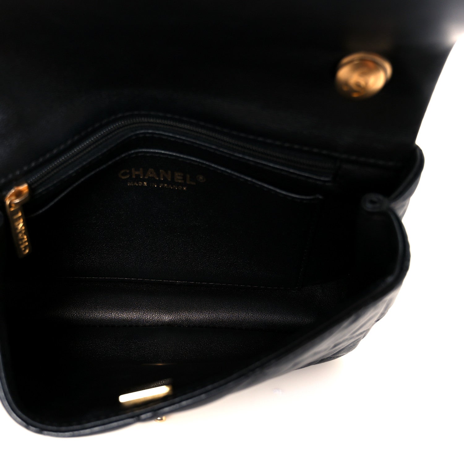 Chanel Lambskin Quilted  Pearl  Flap Black 5 of 10