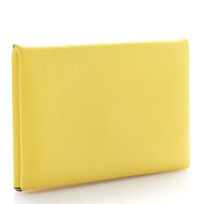 Hermes Chevre Mysore Calvi Card Case Lime 3 of 9