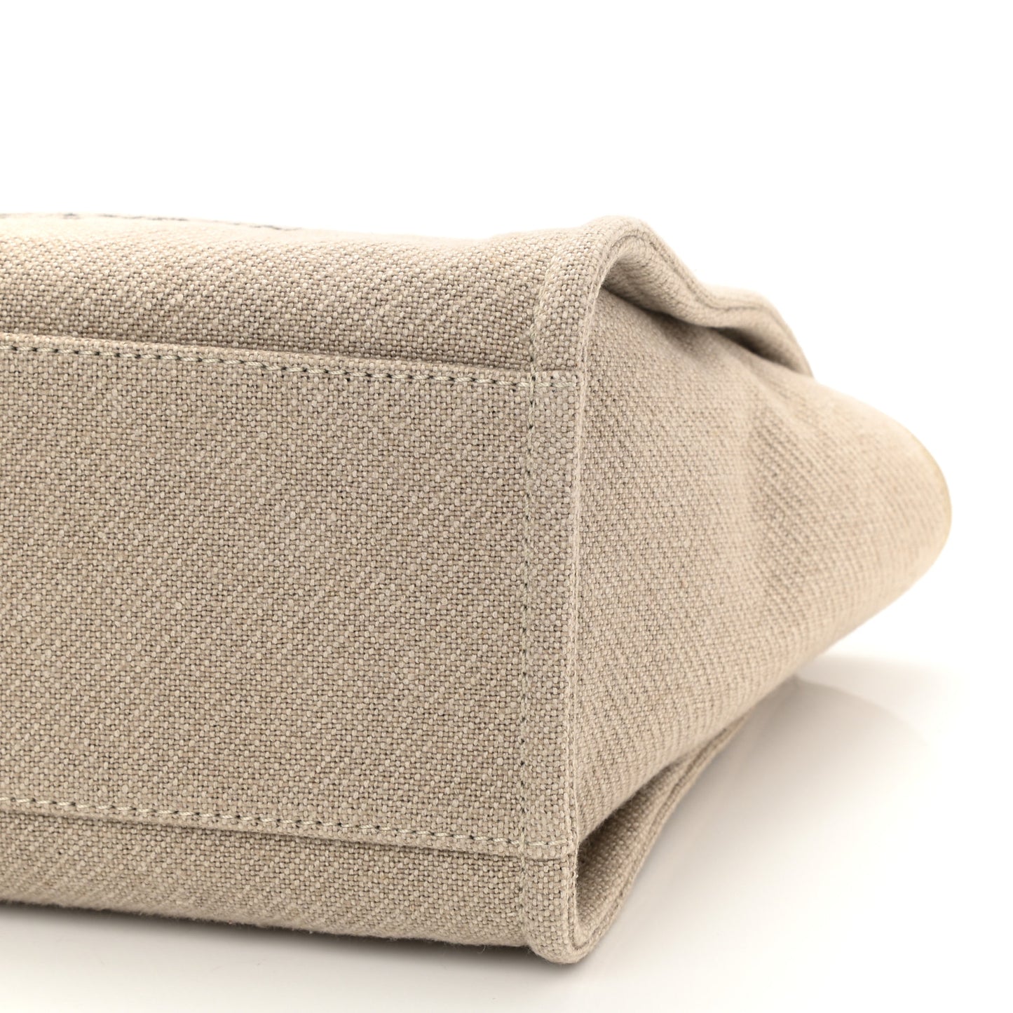 Mixed Fibers Small Deauville Tote Beige Black