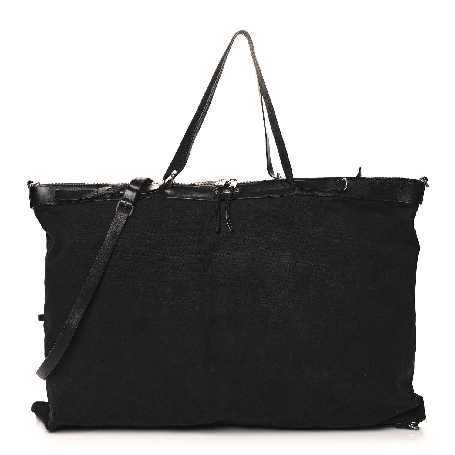 Saint Laurent Gabardine Convertible ID Bag Black 1 of 11