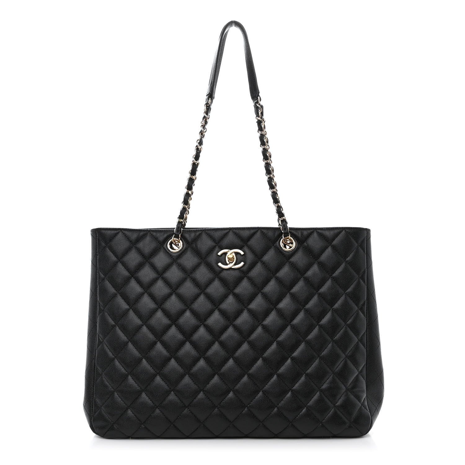 Chanel Caviar Quilted Large Shopping Tote Black 2 of 13
