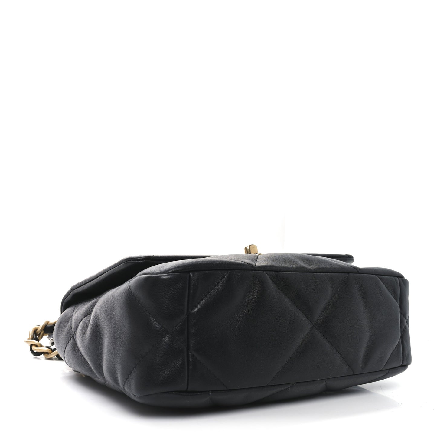 Lambskin Quilted Medium Chanel 19 Flap Black