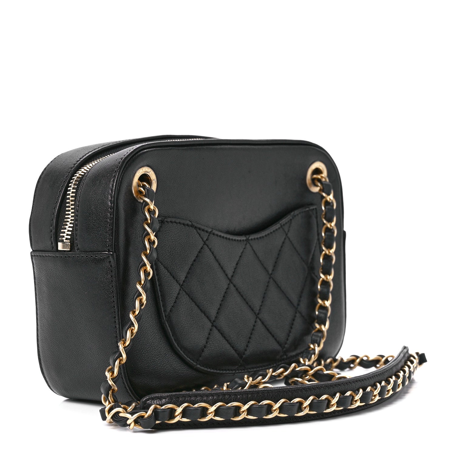 Chanel Goatskin Quilted Chanel 19 Camera Case Black 3 of 11