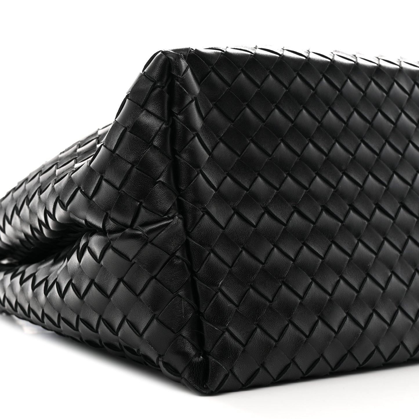 Nappa Intrecciato Large Andiamo Shoulder Bag Black