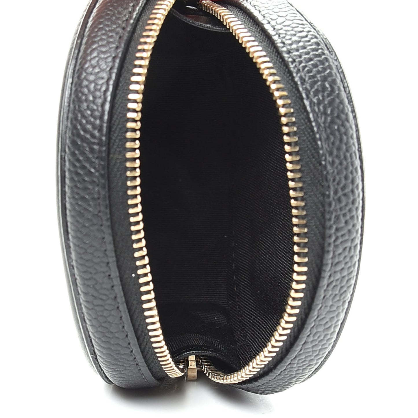 Caviar Quilted Filigree Zip Around Classic Coin Purse Black