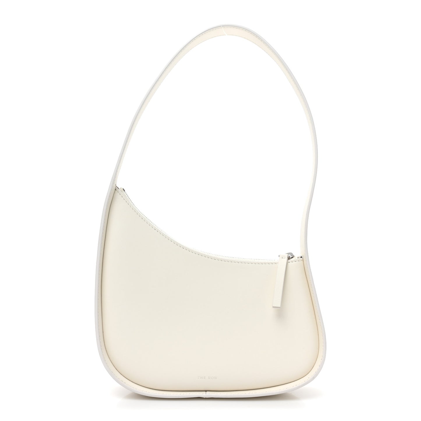 Smooth Calfskin Half Moon Shoulder Bag New Ivory