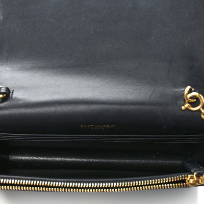 Saint Laurent Smooth Calfskin Classic Monogram Kate Tassel Chain Wallet Black 5 of 9
