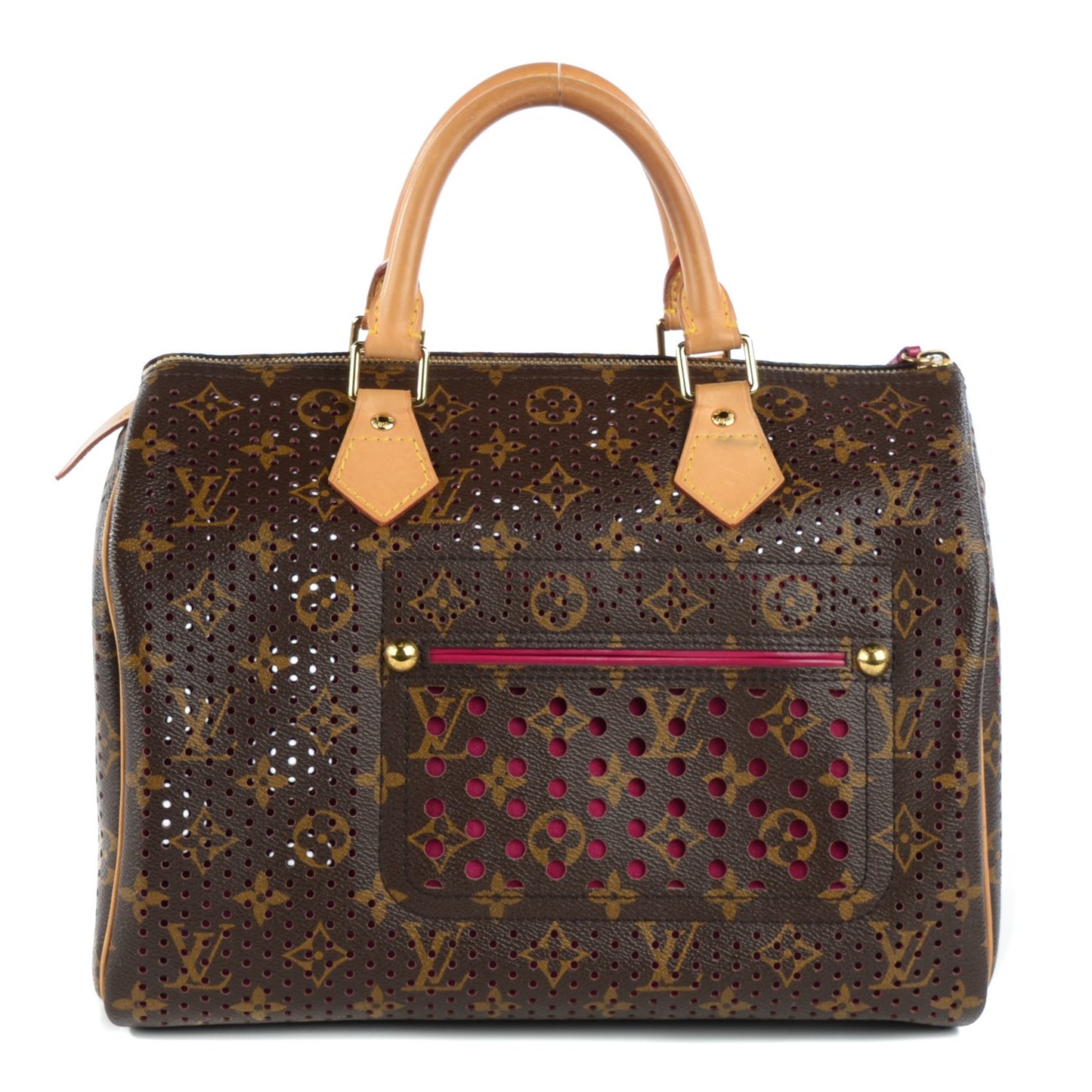 Monogram Perforated Speedy 30 Fuchsia