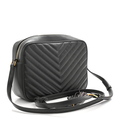 Saint Laurent Calfskin Matelasse Monogram Lou Camera Bag Storm 3 of 11