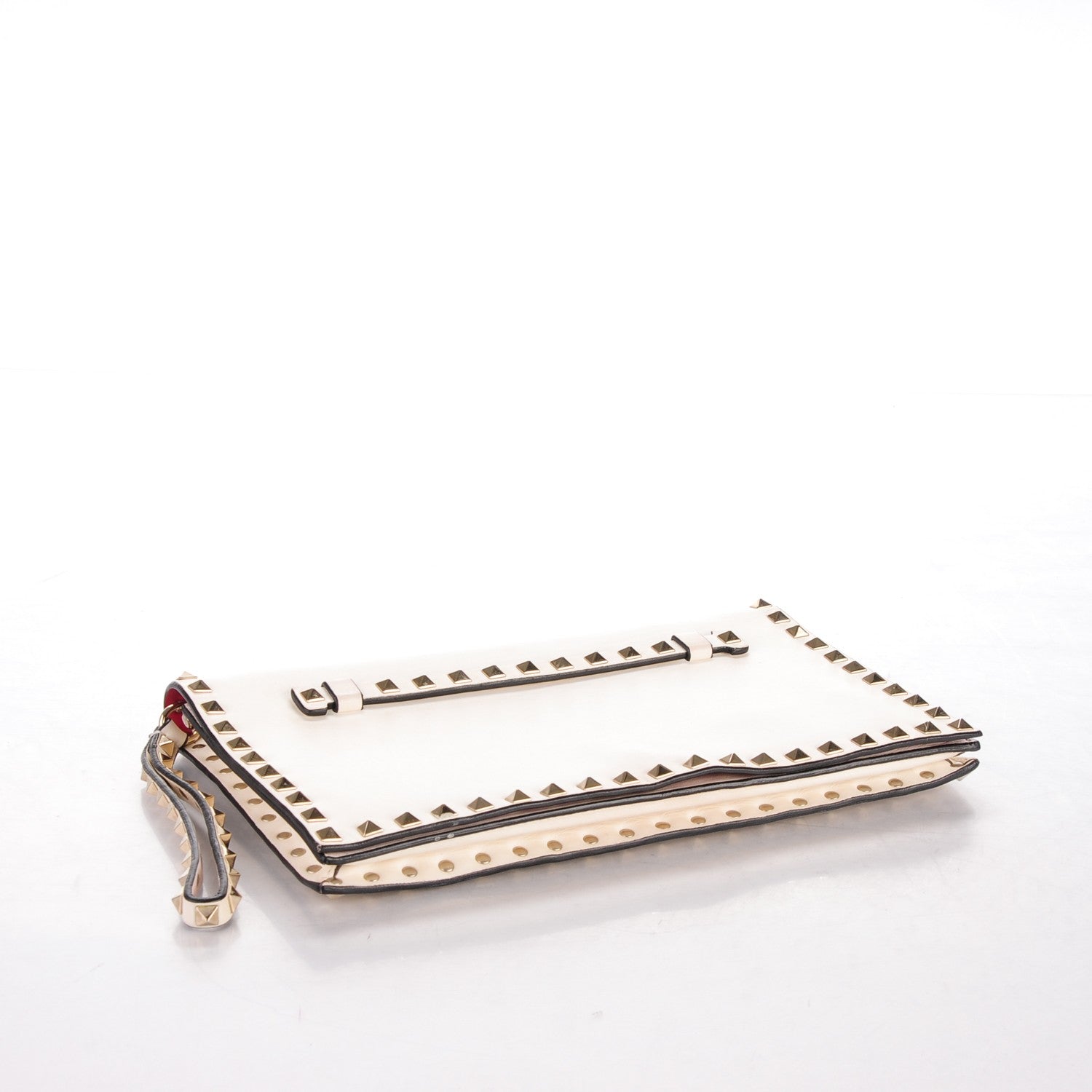 Valentino Garavani Nappa Rockstud Wristlet Clutch White 4 of 7