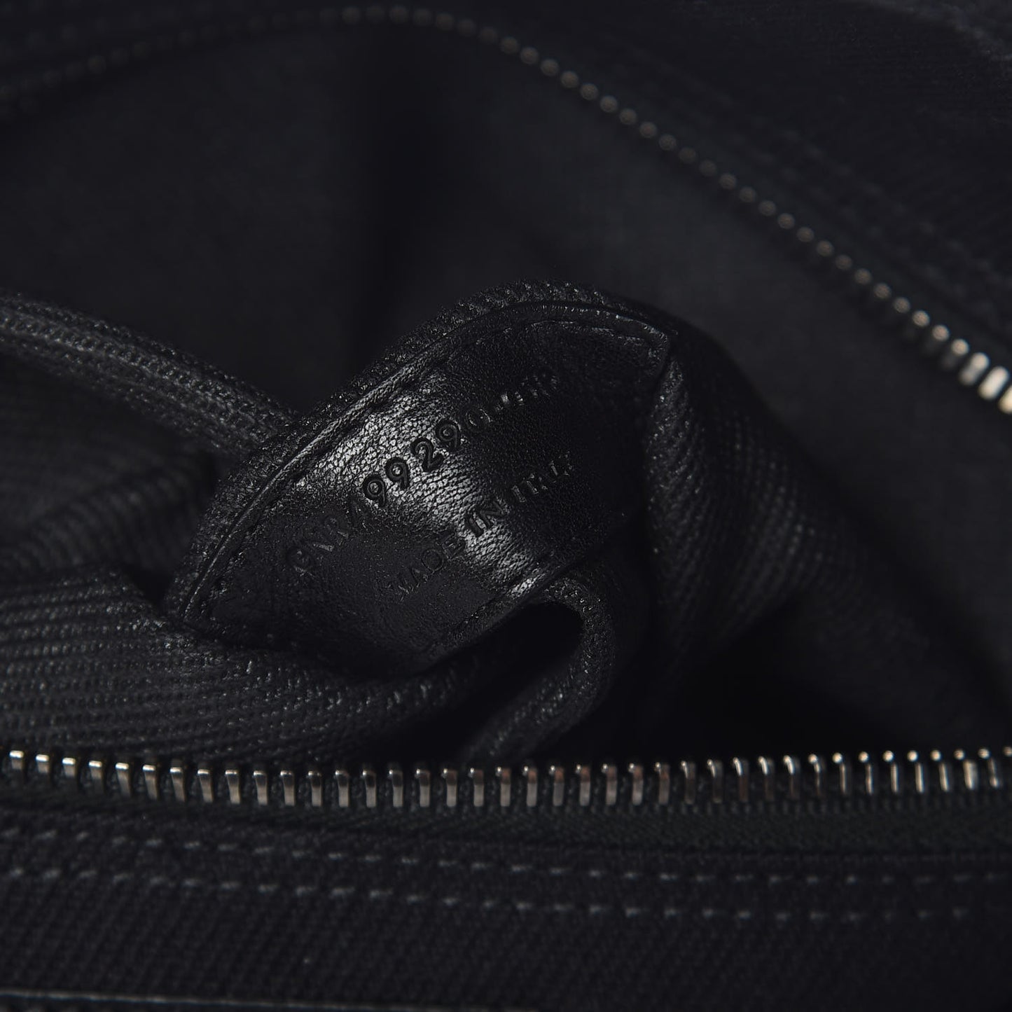 Linen Calfskin Rive Gauche Tote Black