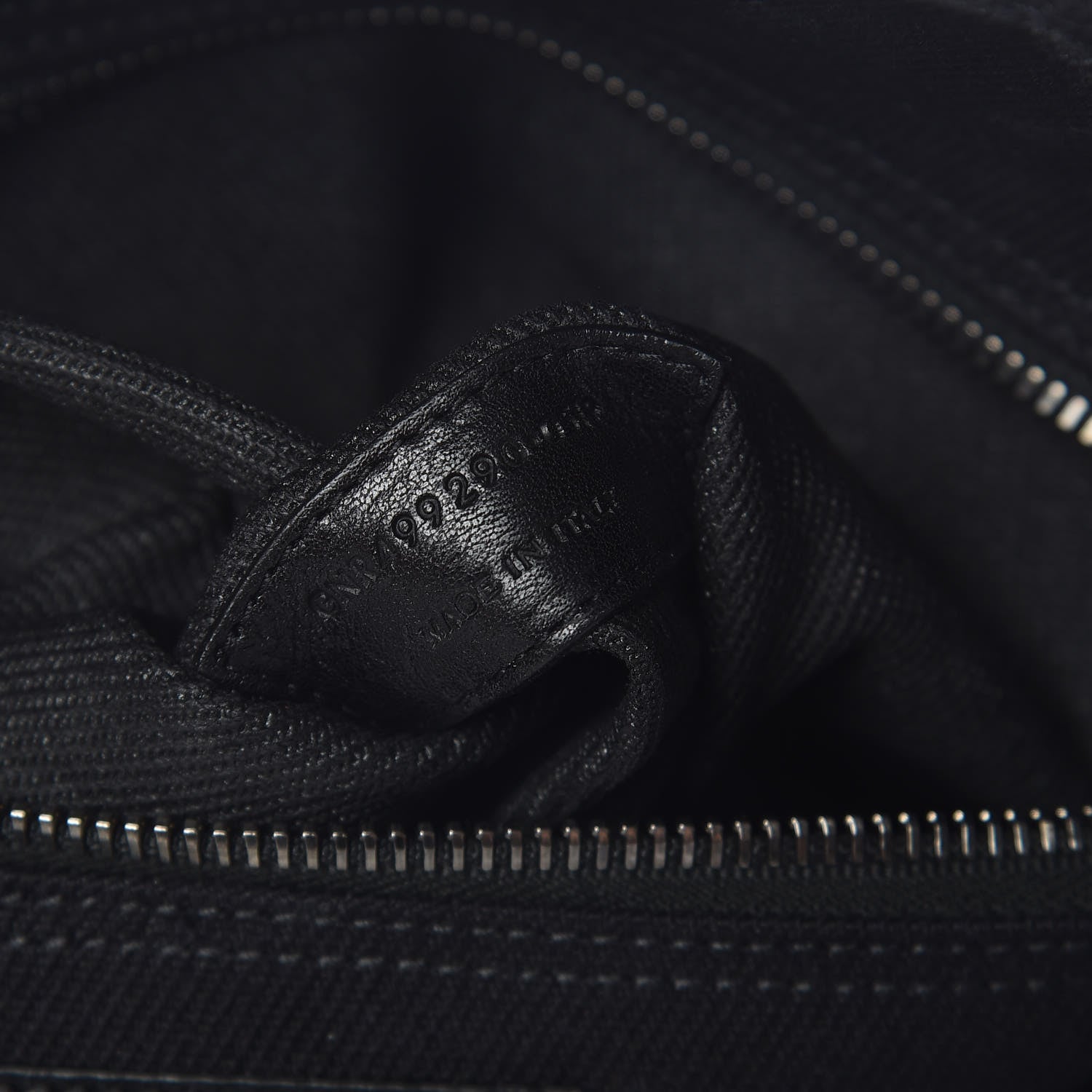 Saint Laurent Linen Calfskin Rive Gauche Tote Black 9 of 13