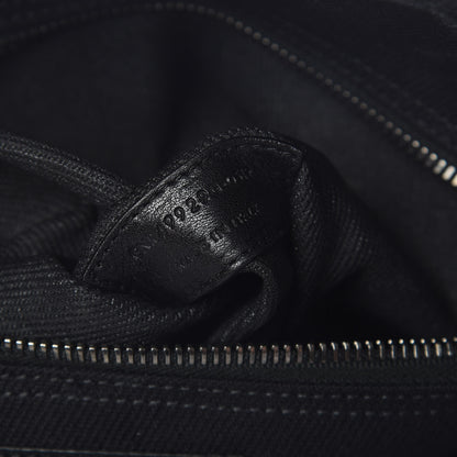 Saint Laurent Linen Calfskin Rive Gauche Tote Black 9 of 13
