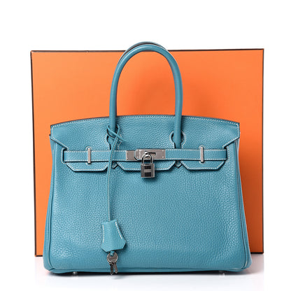 Hermes Togo Birkin 30 Blue Jean 19 of 19