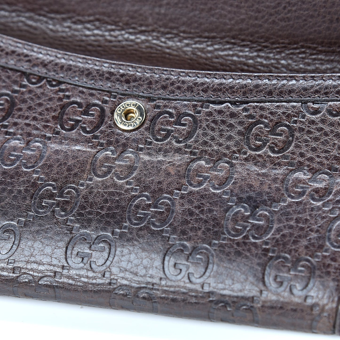Guccissima Signoria Continental Wallet Dark Brown