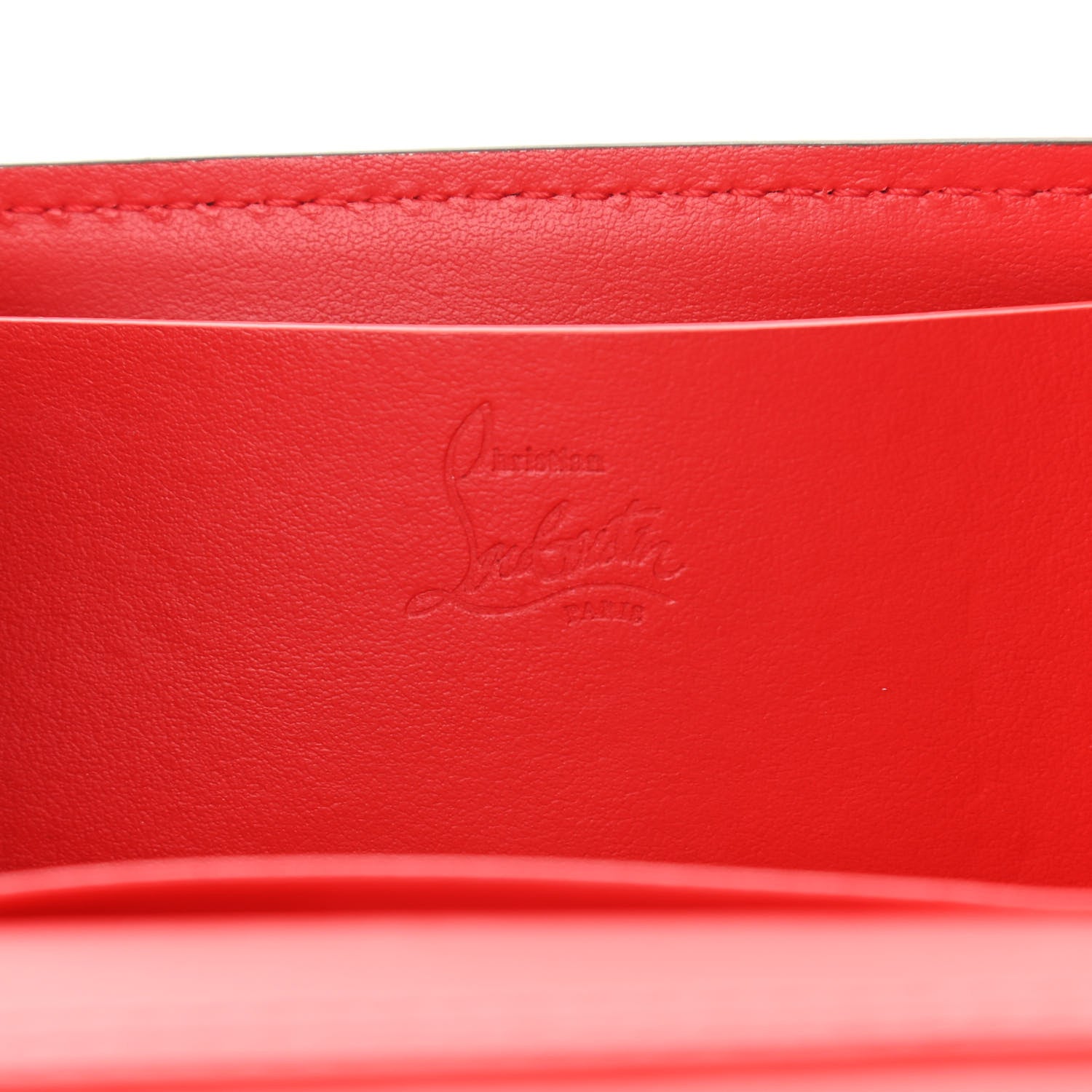 Christian Louboutin Calfskin Studded Flap Carasky Clutch White 6 of 10