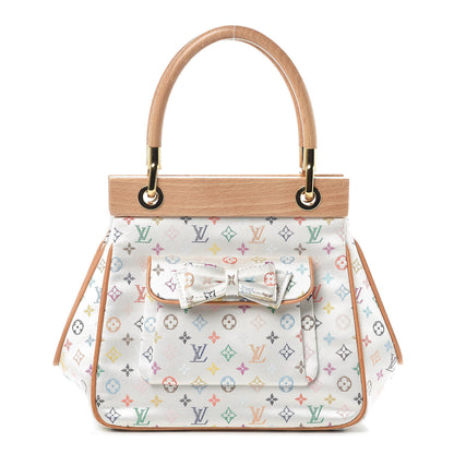 Louis Vuitton Silk Satin Monogram Multicolor Abelia White 1 of 9