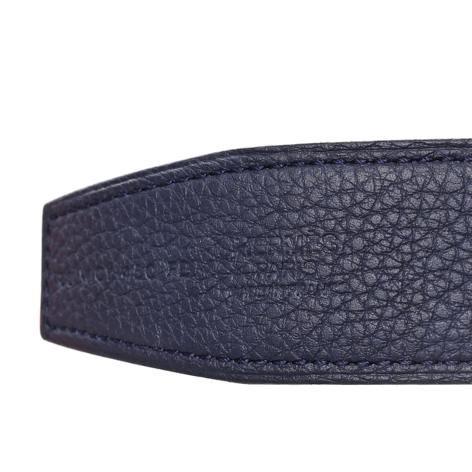Hermes Box Togo 32mm Au Carre H Belt 80 32 Black Bleu Nuit 3 of 5