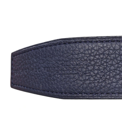 Hermes Box Togo 32mm Au Carre H Belt 80 32 Black Bleu Nuit 3 of 5