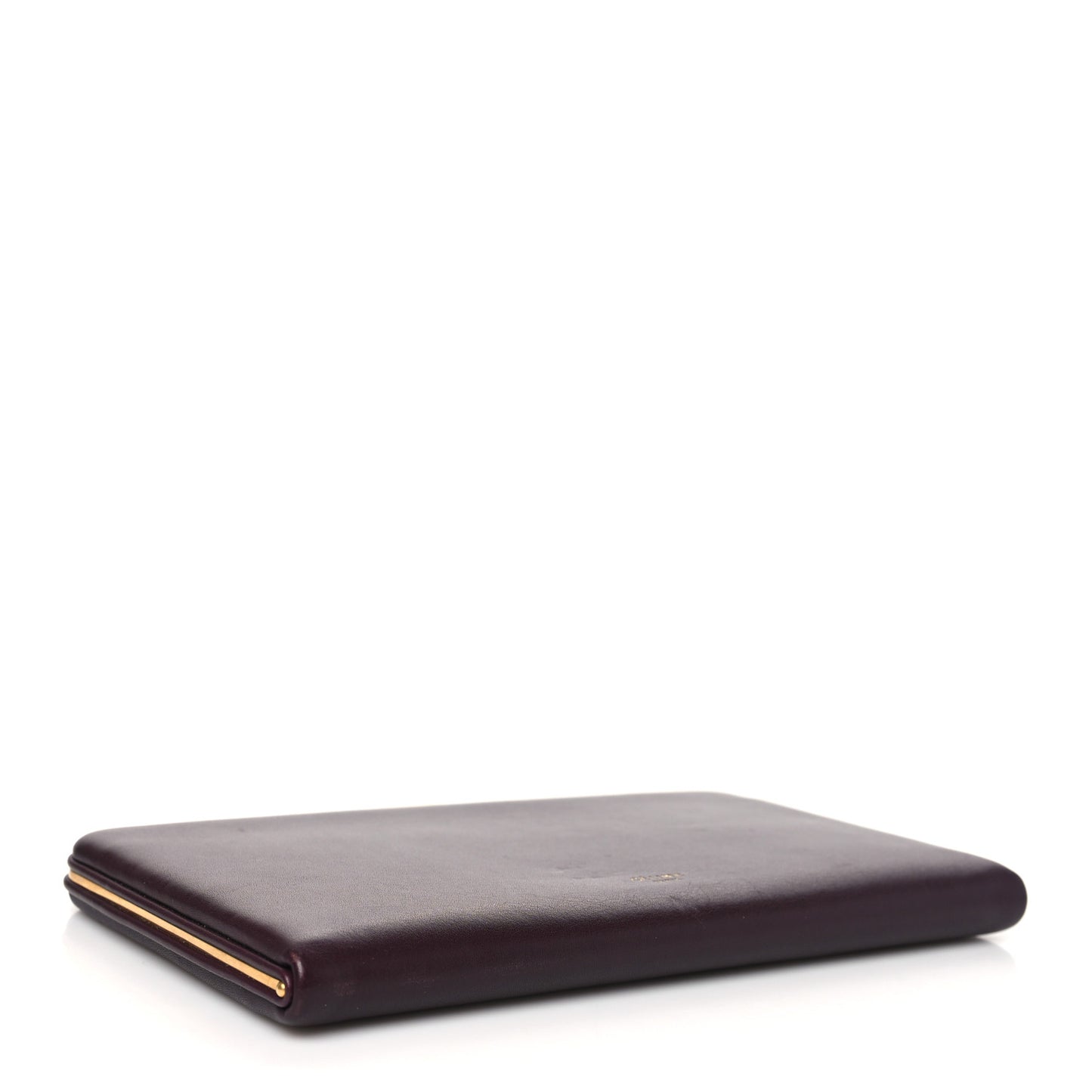 Smooth Calfskin Clasp Large Wallet On Chain Bordeaux